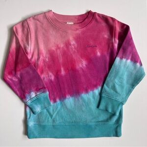 Bonton Girl’s Tie-Dye Sweatshirt, Pink - Size 6